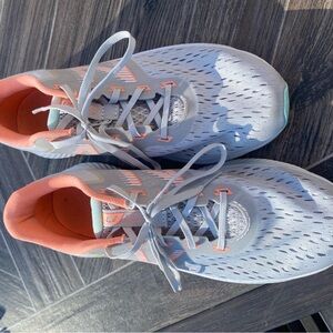 New balance  White and Coral Athletic Shoes